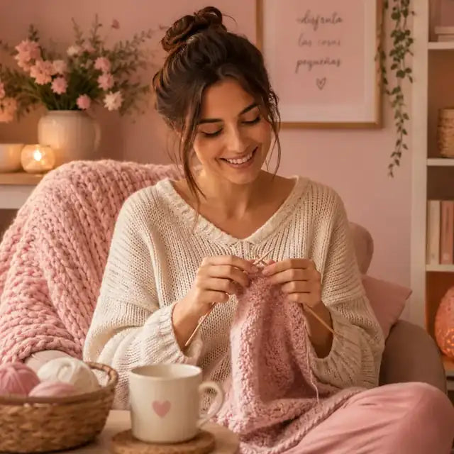 Knitting as a relaxing hobby